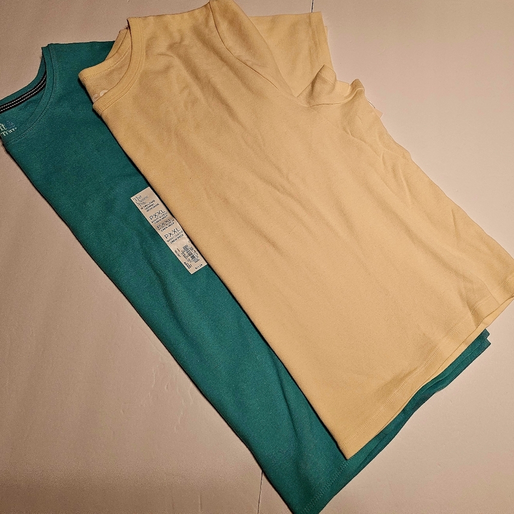 Croft & Barrow Teal and Cream Blouses - Picture 2 of 9